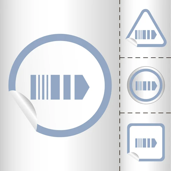 Ensemble d'icônes simples de flèches sur le bouton autocollant différentes formes dans un style moderne. illustration vectorielle eps10 — Image vectorielle