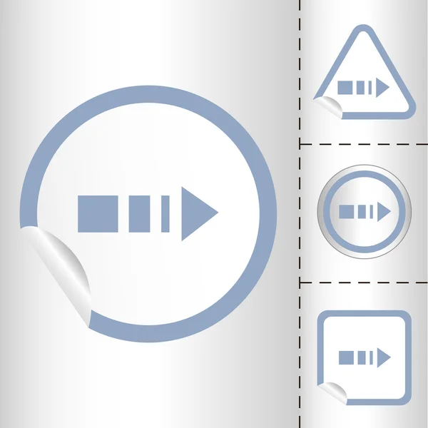 Ensemble d'icônes simples de flèches sur le bouton autocollant différentes formes dans un style moderne. illustration vectorielle eps10 — Image vectorielle