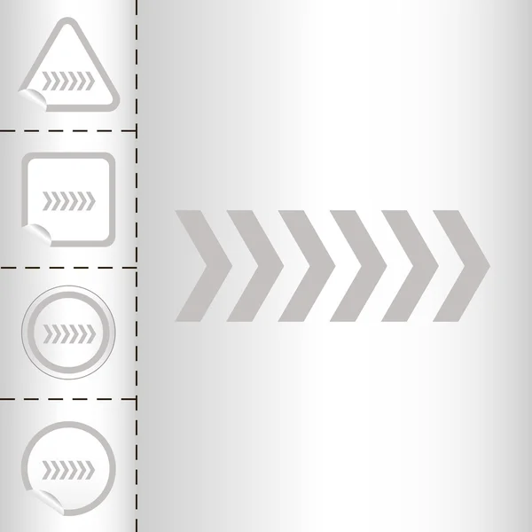 Conjunto de ícones simples de setas no botão adesivo formas diferentes no estilo moderno. eps10 ilustração vetorial —  Vetores de Stock