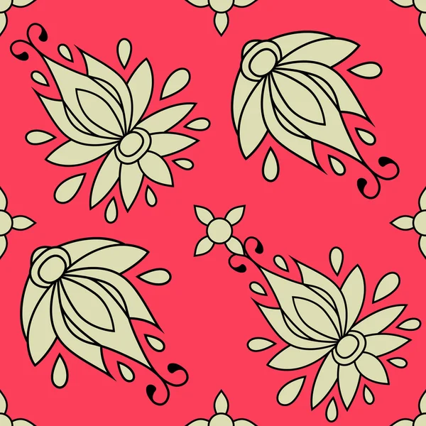 Motif floral sans couture. texture peut être utilisé pour toutes les textures de type, papier peint, fond de page Web. illustration vectorielle au format eps10 — Image vectorielle