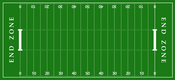 Fondo del campo de fútbol americano con césped artificial. campo de fútbol vista desde arriba. ilustración vectorial formato eps10 — Archivo Imágenes Vectoriales