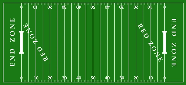Campo de futebol americano fundo com relva artificial. campo de futebol vista de cima. ilustração vetorial de formato eps10 — Vetor de Stock