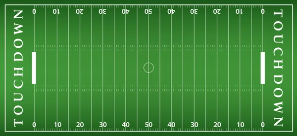 American Football Feld Hintergrund mit Kunstrasen. Blick auf den Fußballplatz von oben. eps10 Formatvektorillustration — Stockvektor