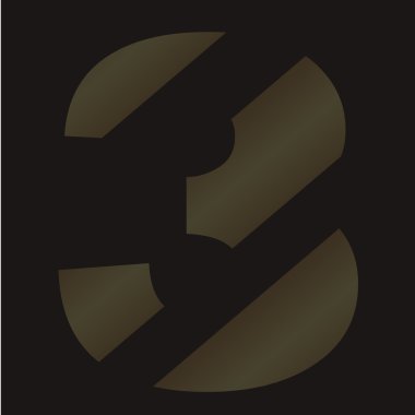 vektör dijital numarası. siyah zemin çizgili resimler