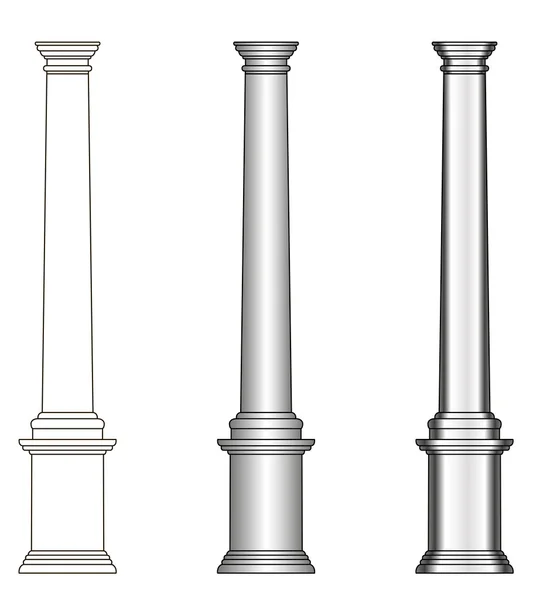 Model kolom Yunani - Stok Vektor