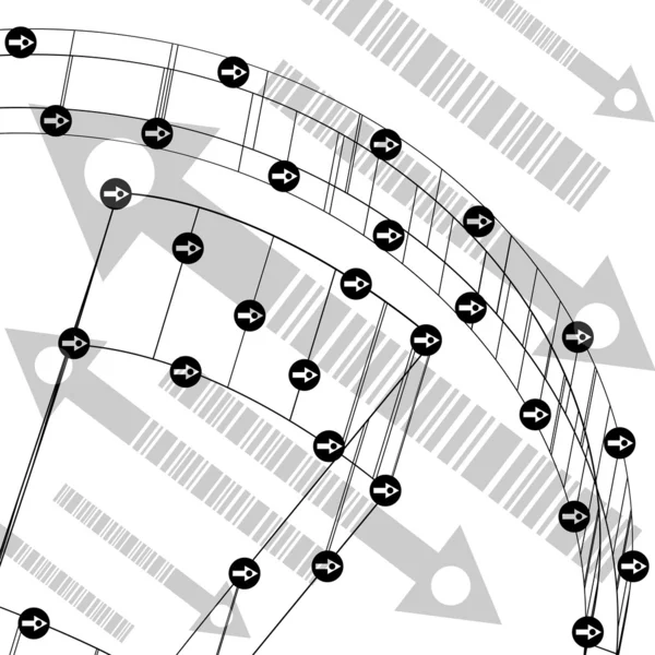 Abstrakte Technologie ausgekleidete Vorlage Hintergrund für Web-Design. eps10 Texturvektorillustration — Stockvektor