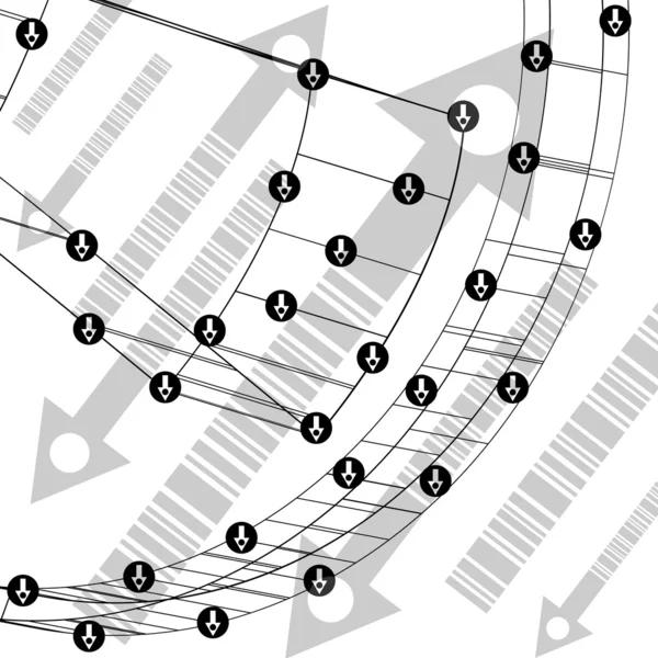 Tecnologia astratta foderato modello di sfondo per il web design. eps10 texture illustrazione vettoriale — Vettoriale Stock