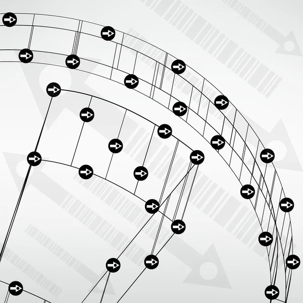 Tecnologia astratta foderato modello di sfondo per il web design. eps10 texture illustrazione vettoriale — Vettoriale Stock