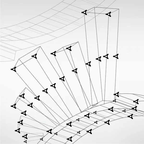 Tecnologia astratta foderato modello di sfondo per il web design. eps10 texture illustrazione vettoriale — Vettoriale Stock