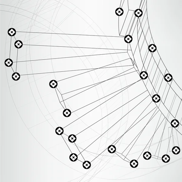 Abstrakt teknik fodrad mall bakgrund för webbdesign. eps10 textur vektor illustration — Stock vektor