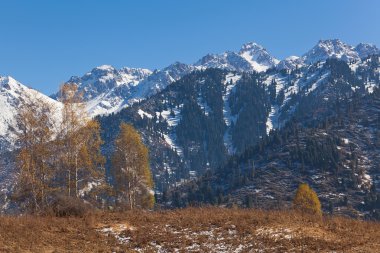 sonbahar aylarında Kazakistan dağlar