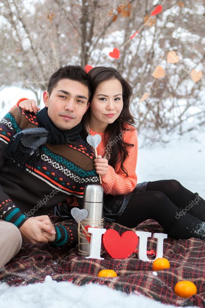Asian couple in love 