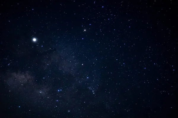 Vía Láctea Estrella Cielo Negro — Foto de Stock