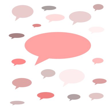 Konuşma baloncuklarının pastel rengi