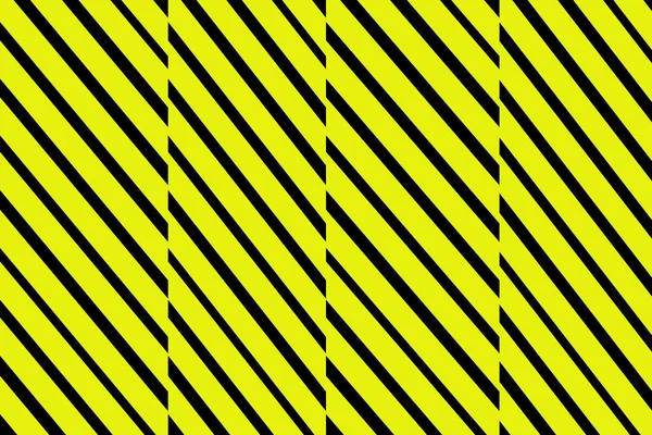 黄色の棒は黒の背景にパターンを形成する — ストック写真