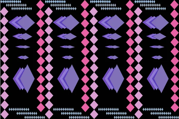 Kleurrijke Geometrische Vorm Vormen Een Patroon Zwarte Achtergrond — Stockfoto