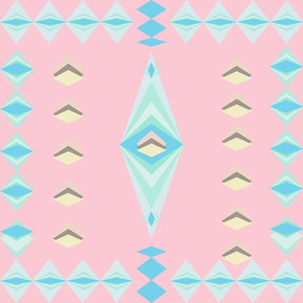 Seamless geometric shape form a pattern on pink pastel background