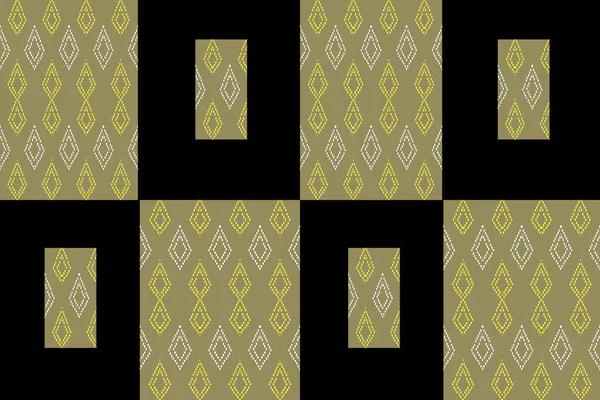 Vintage Geometric Pattern Striped Black Background Fashion Art Design — Stockfoto