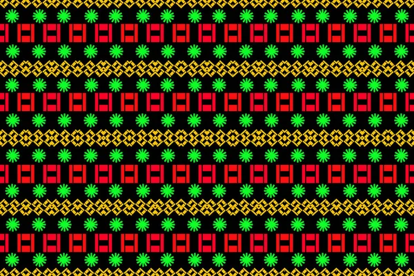 The decoration of geometric shape form a pattern on black background,colorful striped,fashion art design