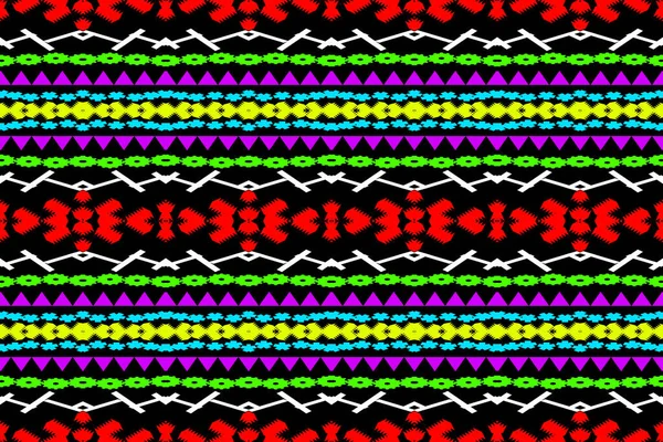 Decoration Colorful Geometric Shape Form Pattern Ethnic Striped Fashion Art — Stock Photo, Image