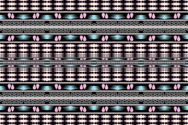 Geometrik şekilli etnik çizgilerin dekorasyonu, moda sanat tasarımı.