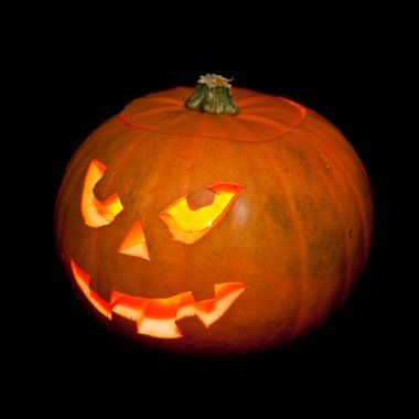 Cadılar Bayramı balkabağı feneri.