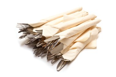 peçeteye sarılmış cuttlery