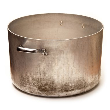 büyük metal sausepan pot pişirme