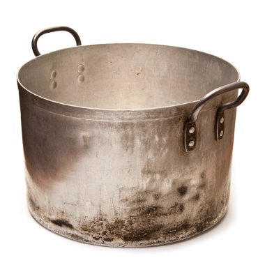 büyük metal sausepan pot pişirme