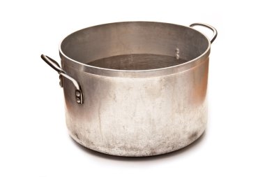 büyük metal sausepan pot pişirme