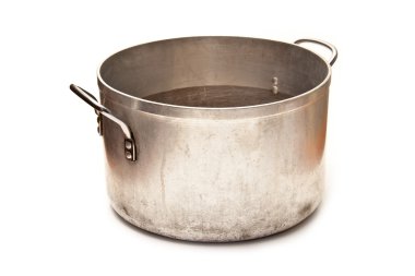 büyük metal sausepan pot pişirme
