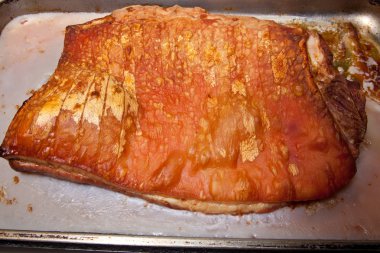 pişmiş göbek domuz