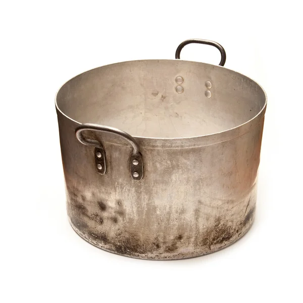 Large metal sausepan cooking pot — Stock Photo, Image