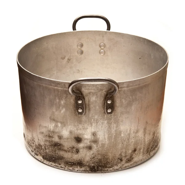 Large metal sausepan cooking pot — Stock Photo, Image