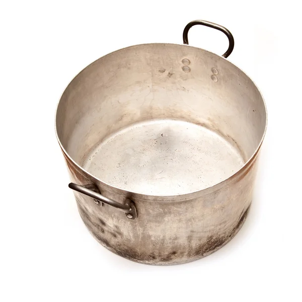 Large metal sausepan cooking pot — Stock Photo, Image