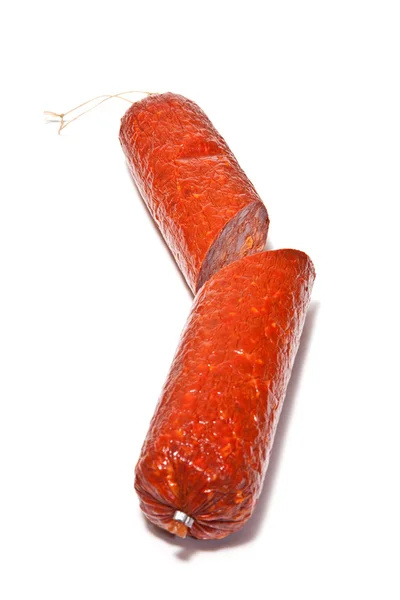 Duże chorizo kiełbasa — Zdjęcie stockowe