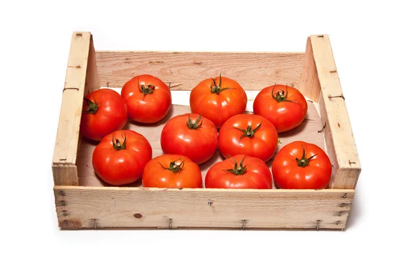 Коробка помидоров из говядины — стоковое фото