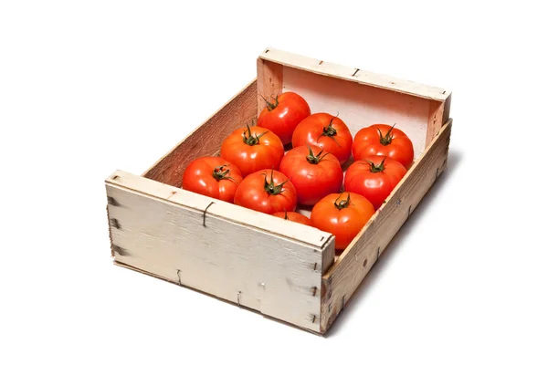 Коробка помидоров из говядины — стоковое фото