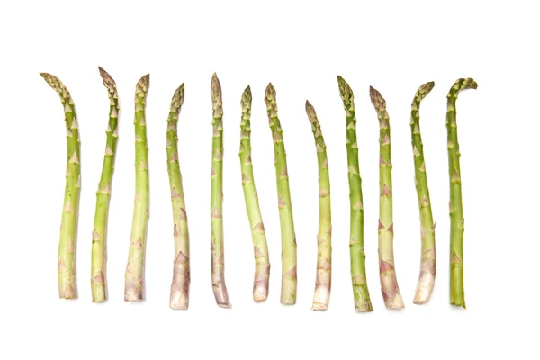 Asparagus isolated on a white studio background. — Stock Photo, Image