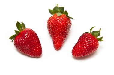 çilek beyaz stüdyo özgeçmişlerine izole.