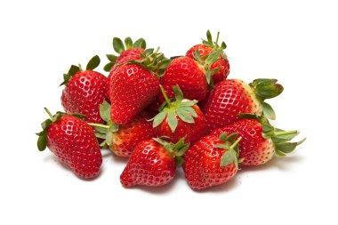 çilek beyaz stüdyo özgeçmişlerine izole.