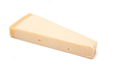 İtalyan grana padano peynir beyaz stüdyo arka plan üzerinde.