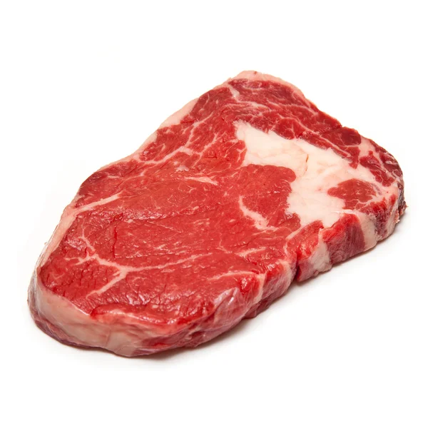 RIB eye steak isolerad på en vit studio bakgrund. — Stockfoto