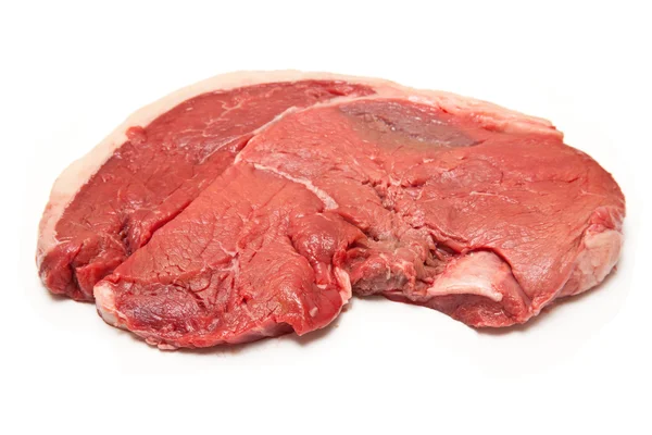 Large Rump steak isolated on a white studio background. — Stock Photo, Image