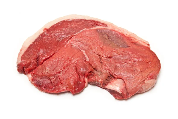 Large Rump steak isolated on a white studio background. — Stock Photo, Image