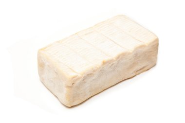Bir beyaz stüdyo geri izole Demi Pont L'Eveque peynir Fransız