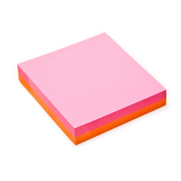 Post-it note geïsoleerd op een witte studio achtergrond. — Stockfoto