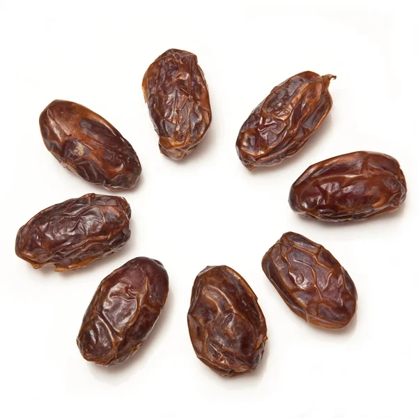 Medjool dates isolated on a white studio background. — Stock Photo, Image