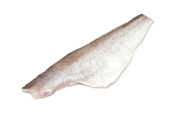 Pollock (Pollachius pollachius) beyaz izole fileto balık