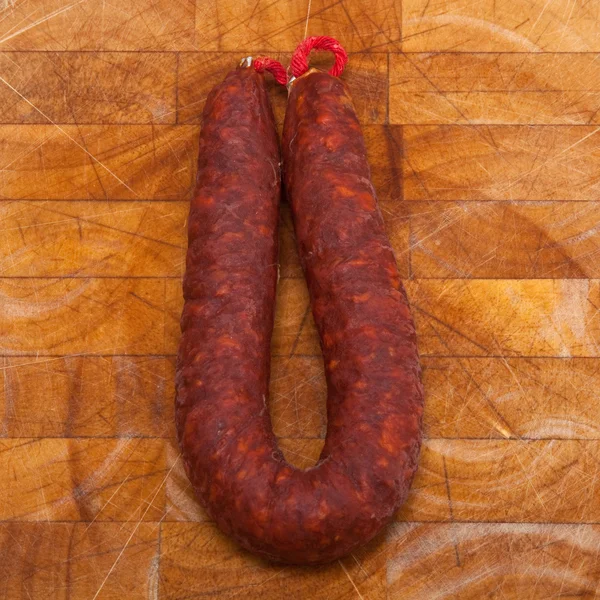 Chorizo de pueblo wurst — Stockfoto